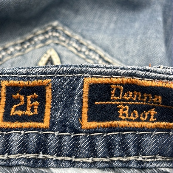 ROCK REVIVAL WOMEN SIZE 26x30 DONNA BOOTCUT JEANS DISTRESSED DENIM JEANS BLUE - Picture 8 of 14
